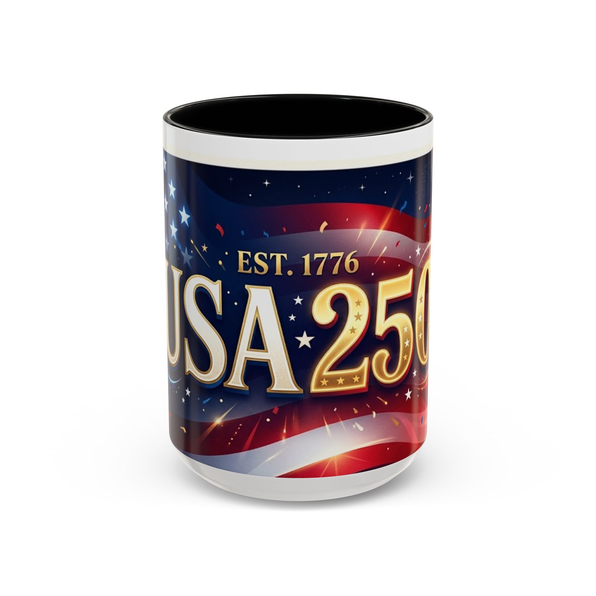 USA 250 Anniversary Coffee Mug | Flag Accent 11oz 15oz