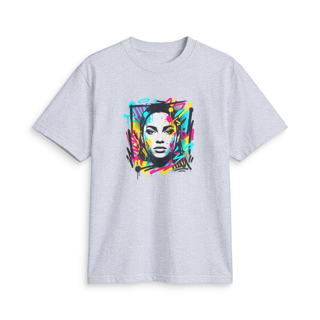 Colorful Pop Art Face Unisex T-Shirt | Abstract Graffiti Portrait Tee