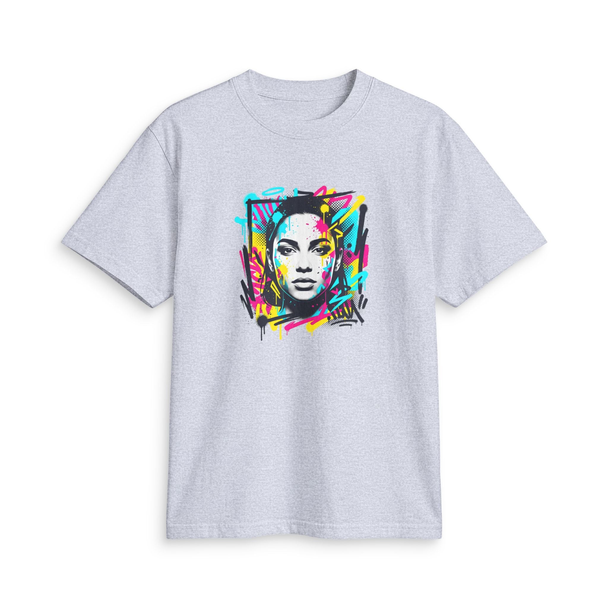 Colorful Pop Art Face Unisex T-Shirt | Abstract Graffiti Portrait Tee