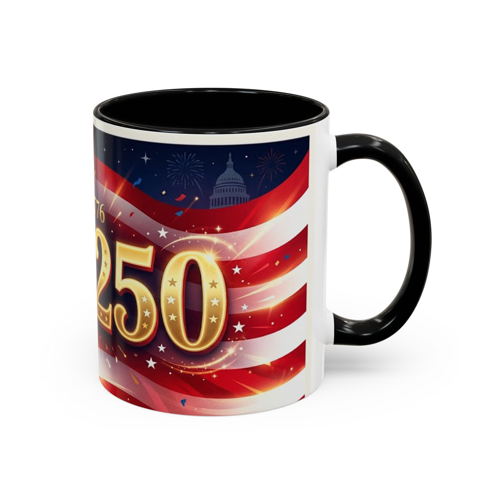 USA 250 Anniversary Coffee Mug | Flag Accent 11oz 15oz