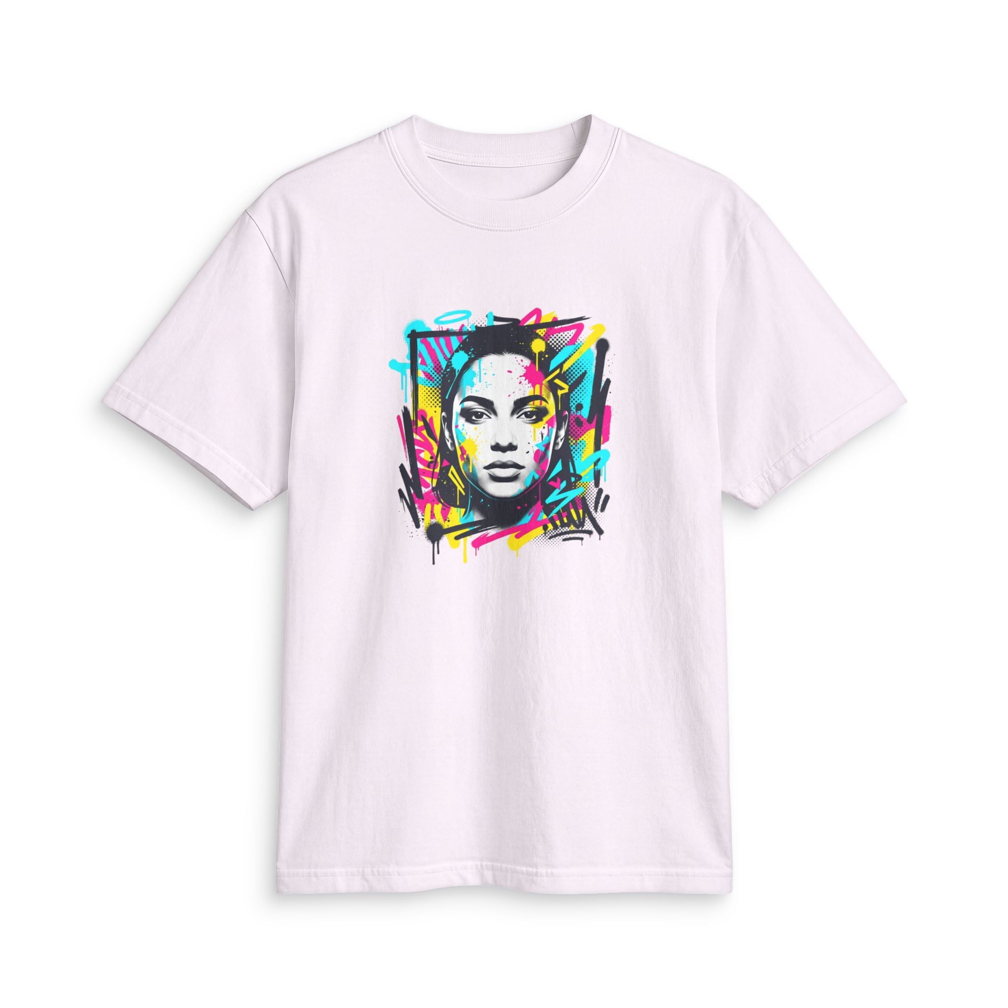 Colorful Pop Art Face Unisex T-Shirt | Abstract Graffiti Portrait Tee