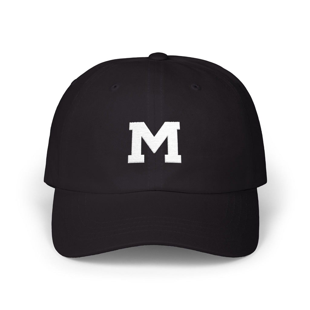 Monogram M Dad Cap — Classic Embroidered Initial Baseball Hat