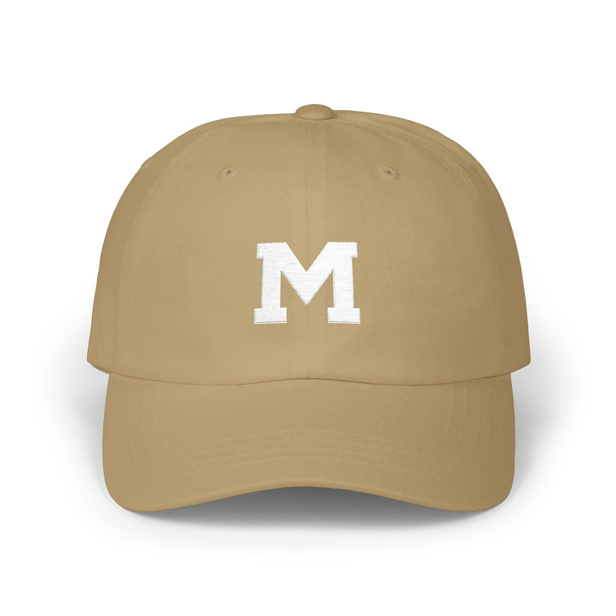 Monogram M Dad Cap — Classic Embroidered Initial Baseball Hat