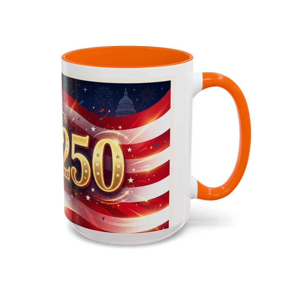 USA 250 Anniversary Coffee Mug | Flag Accent 11oz 15oz
