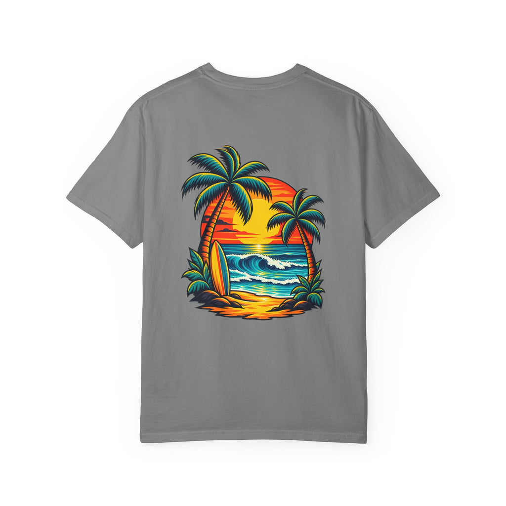 T-Shirt — Sunset Surf Palm Tree Beach Graphic Tee