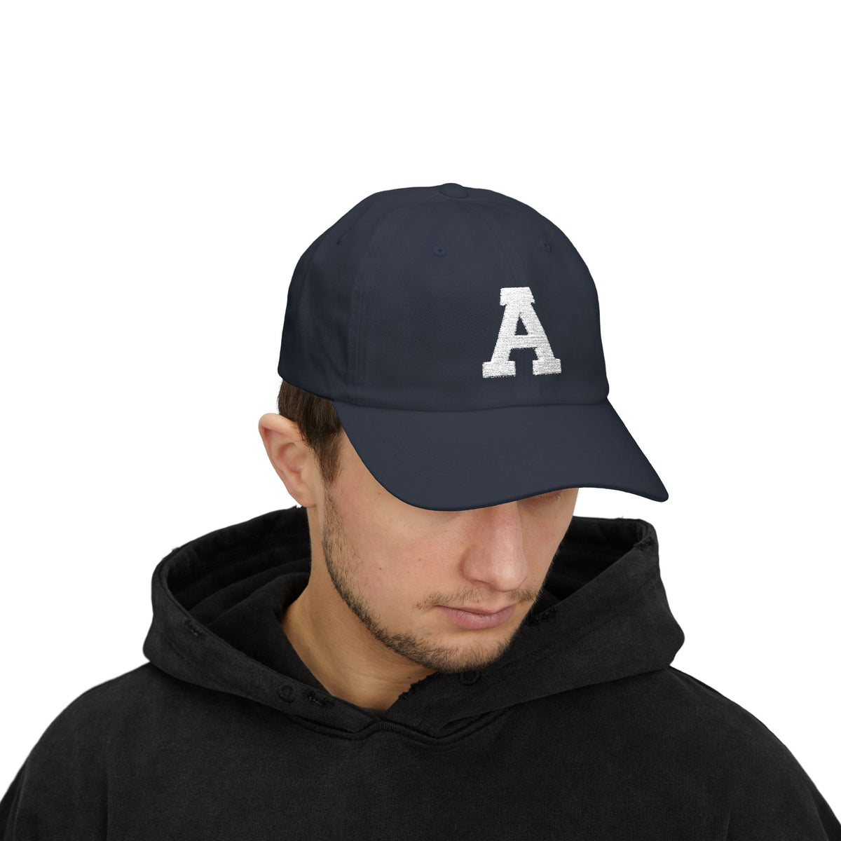 Distressed Letter A Classic Dad Cap | Monogram Baseball Hat, Embroidered Initial