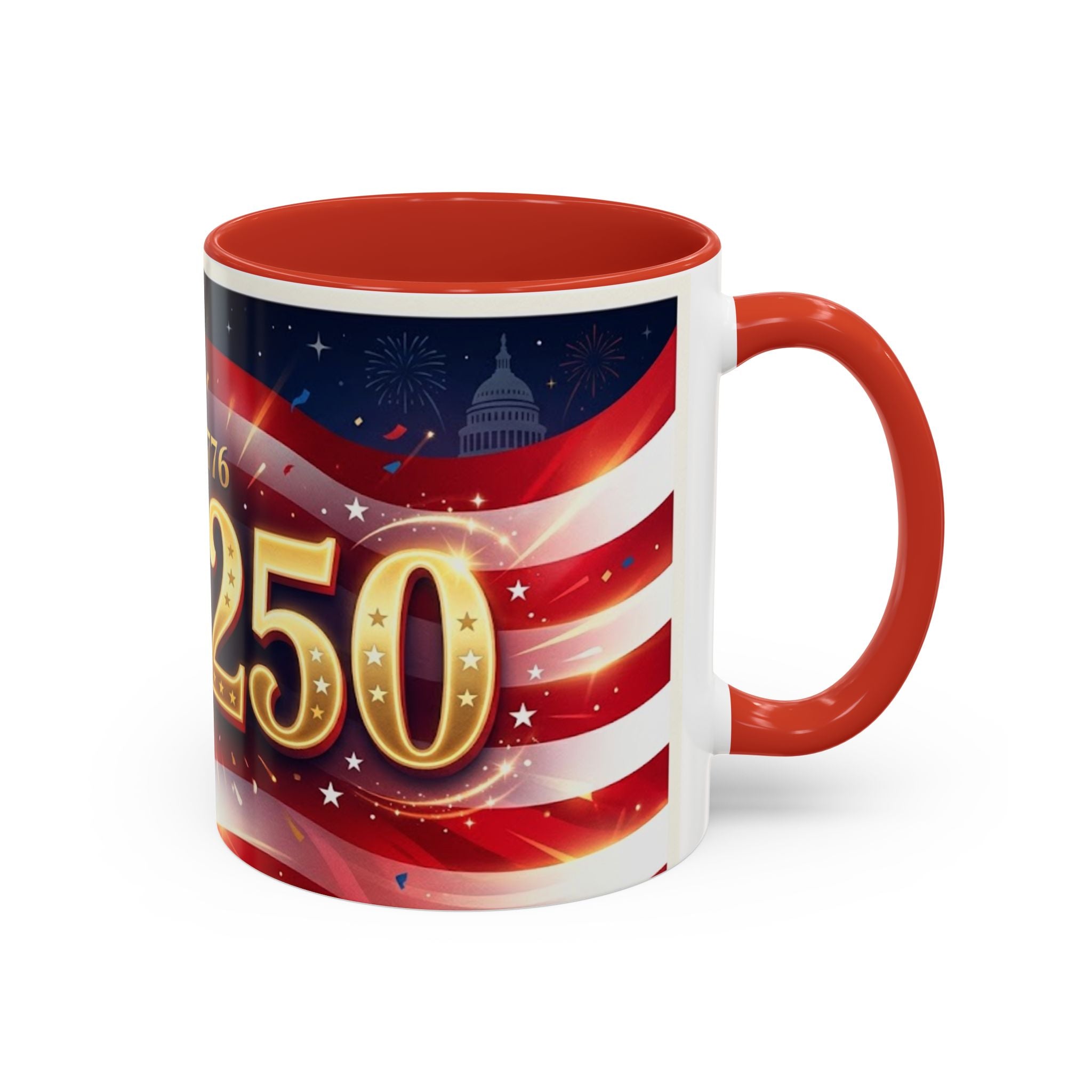 USA 250 Anniversary Coffee Mug | Flag Accent 11oz 15oz