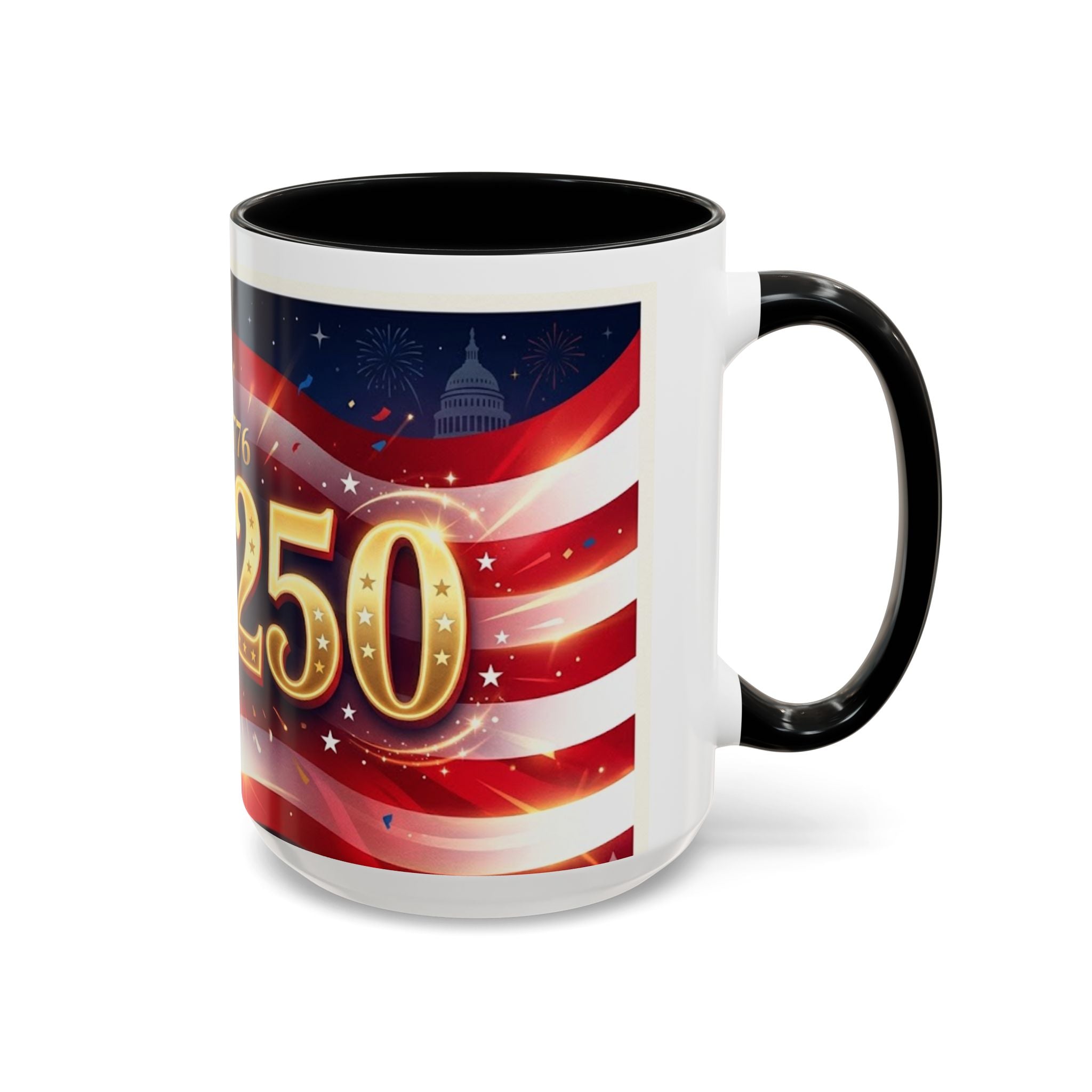 USA 250 Anniversary Coffee Mug | Flag Accent 11oz 15oz