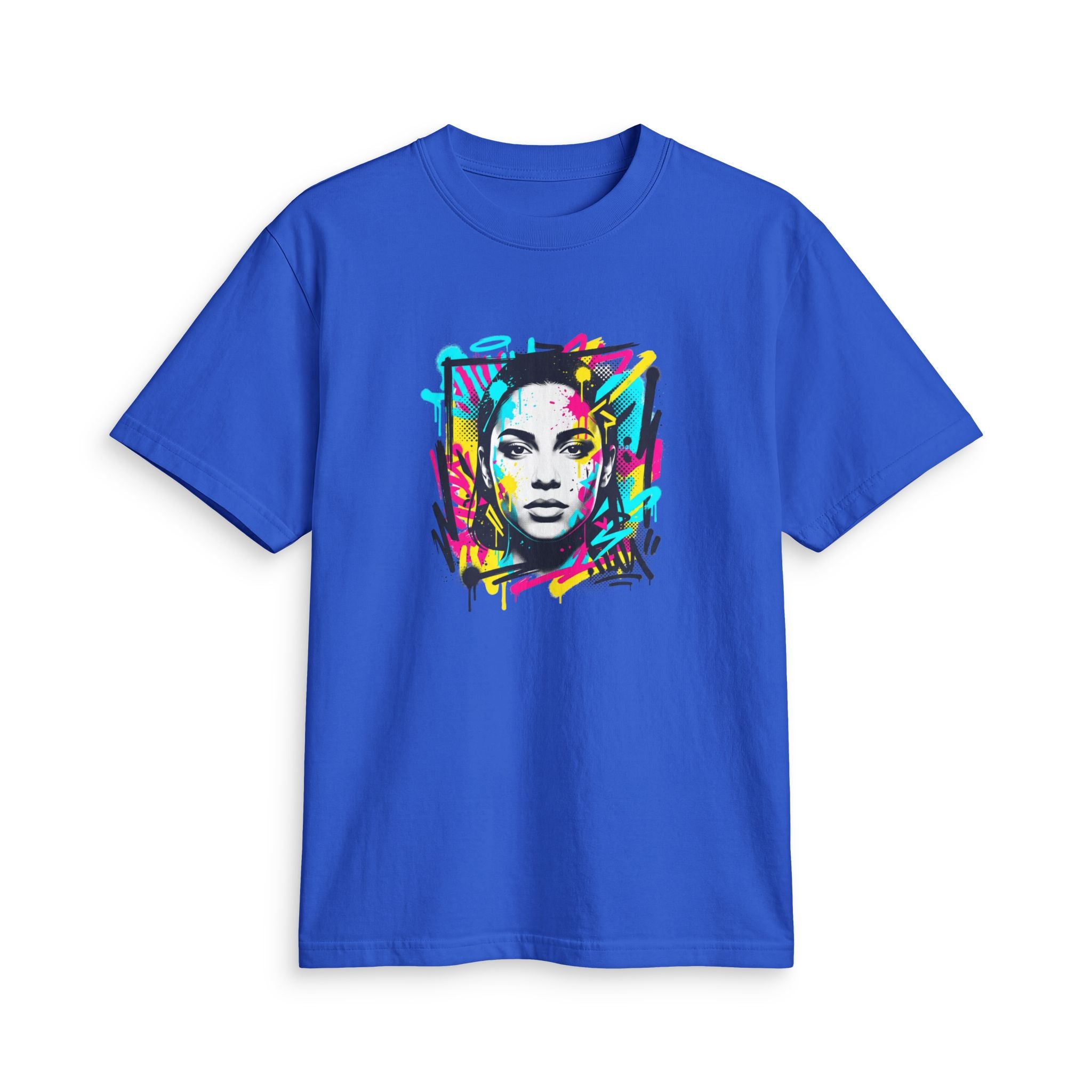 Colorful Pop Art Face Unisex T-Shirt | Abstract Graffiti Portrait Tee