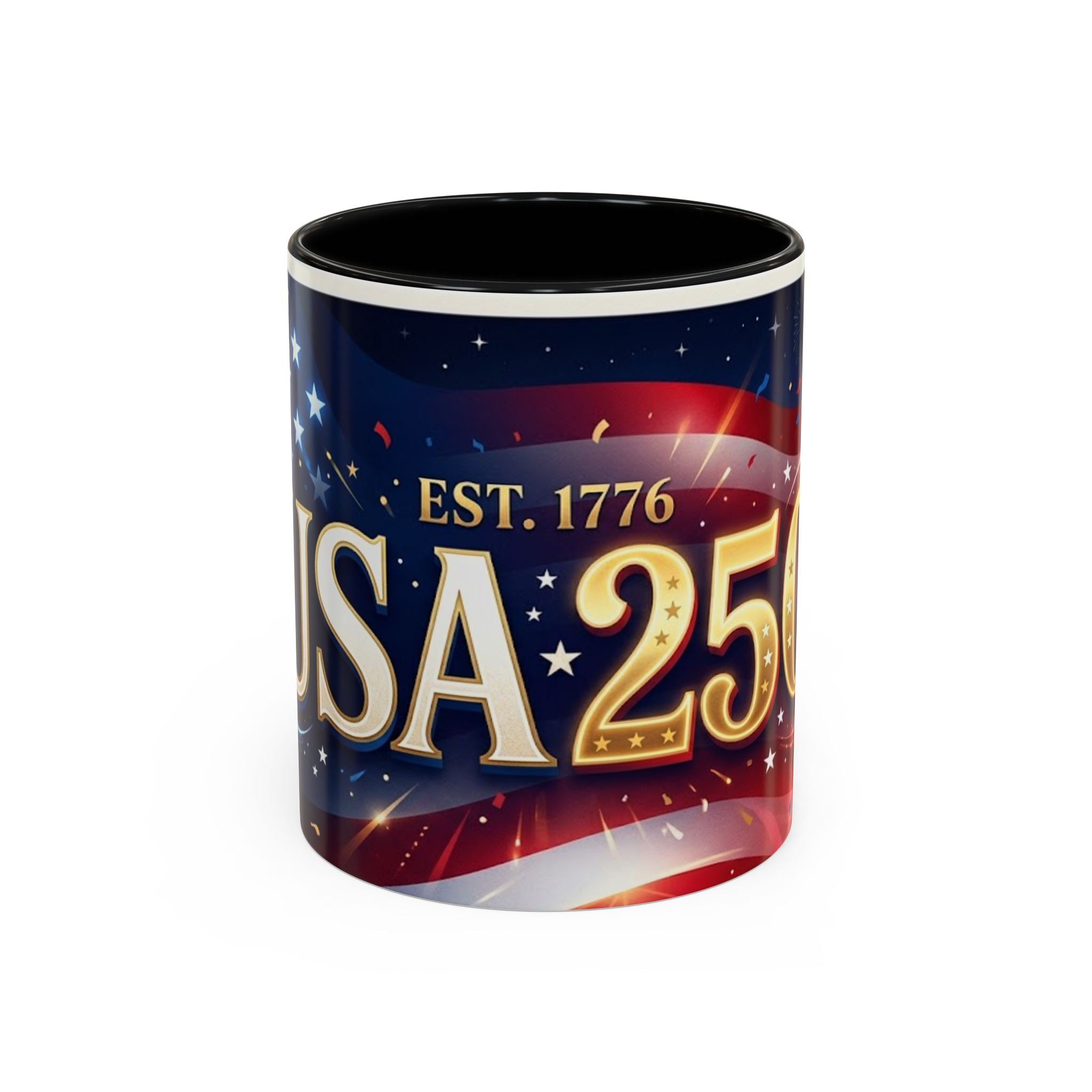 USA 250 Anniversary Coffee Mug | Flag Accent 11oz 15oz