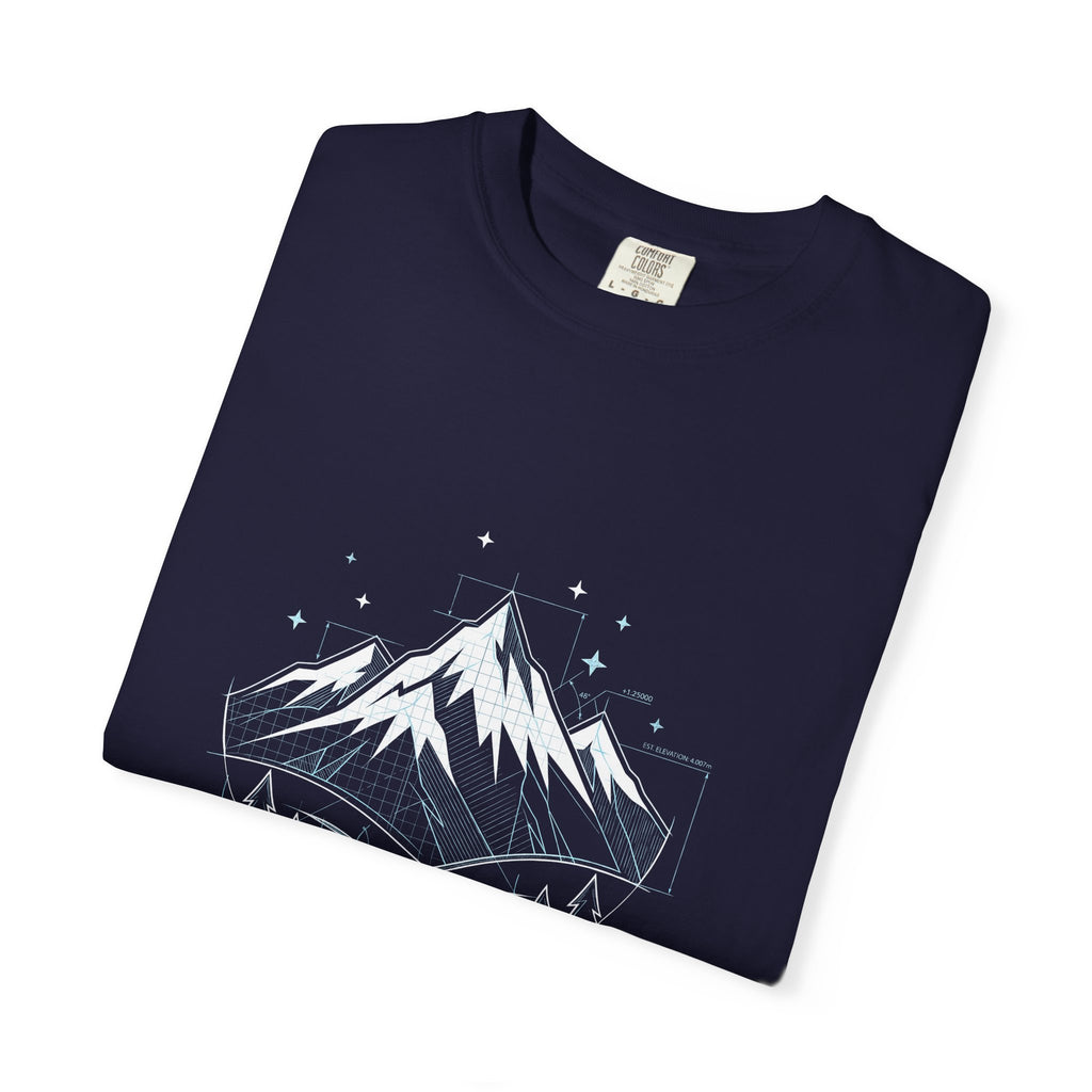 Minimal Mountain Illustration T-shirt | Snowy Peak Graphic