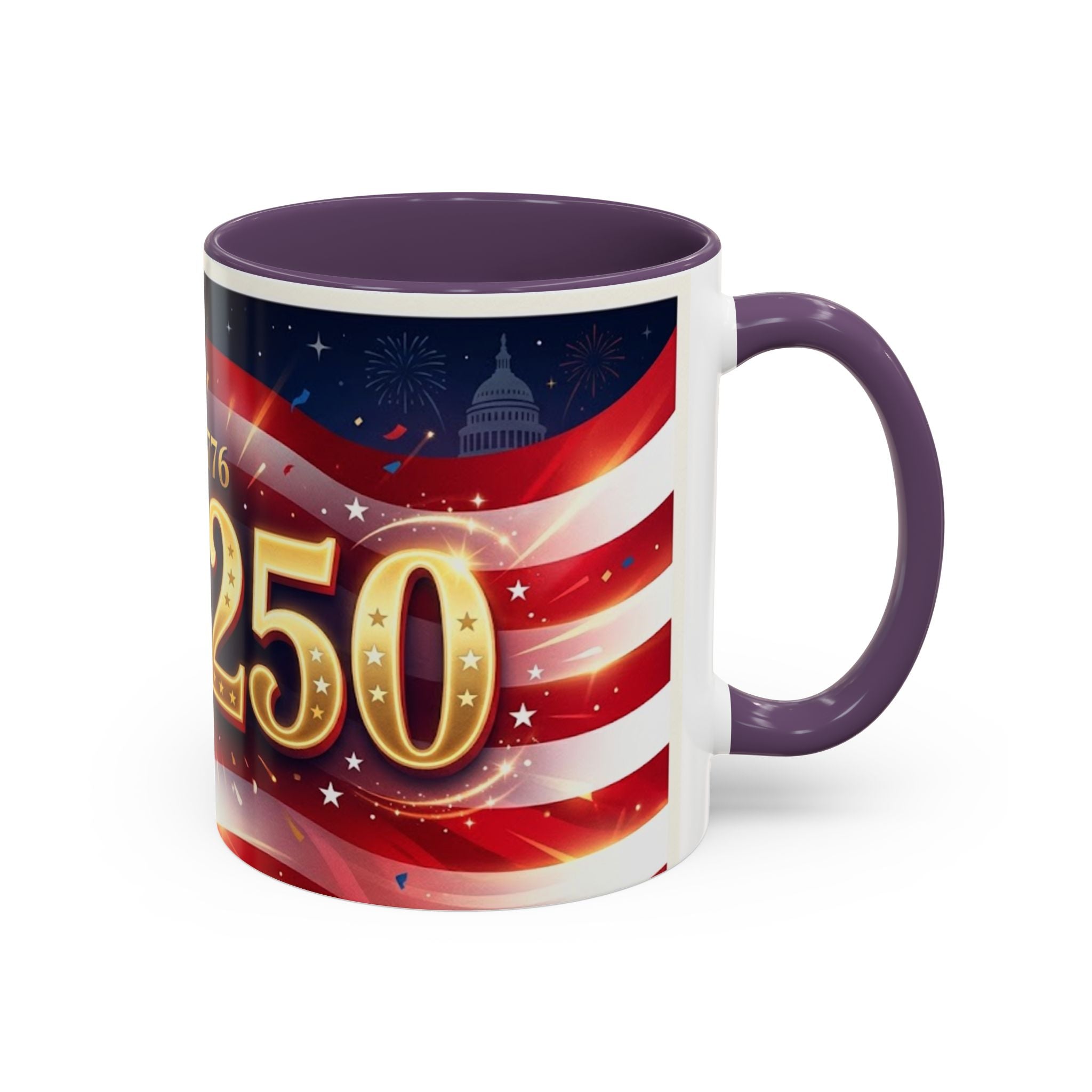 USA 250 Anniversary Coffee Mug | Flag Accent 11oz 15oz