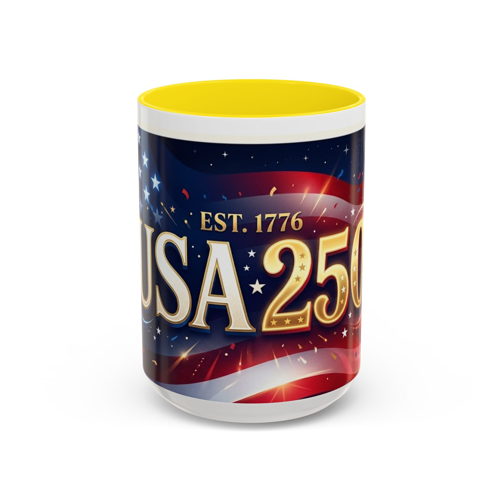 USA 250 Anniversary Coffee Mug | Flag Accent 11oz 15oz