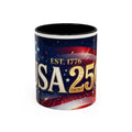 USA 250 Coffee Mug — Patriotic 1776 Anniversary Accent Mug (11/15 oz)