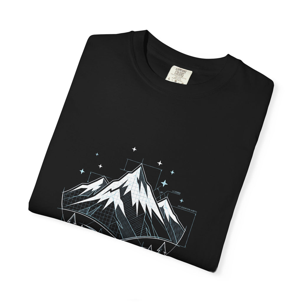 Minimal Mountain Illustration T-shirt | Snowy Peak Graphic
