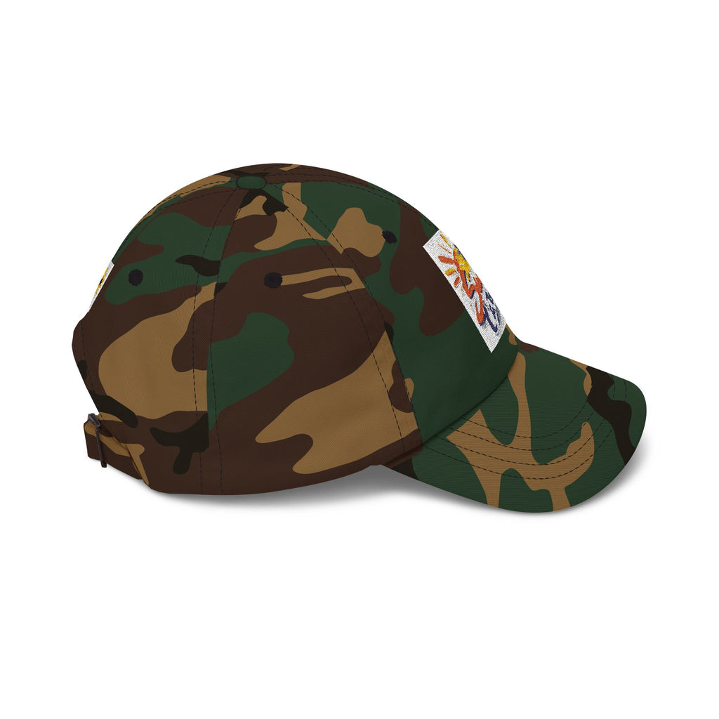 Sun Catcher logo Dad Cap | Tropical Palm Sunset embroidered hat