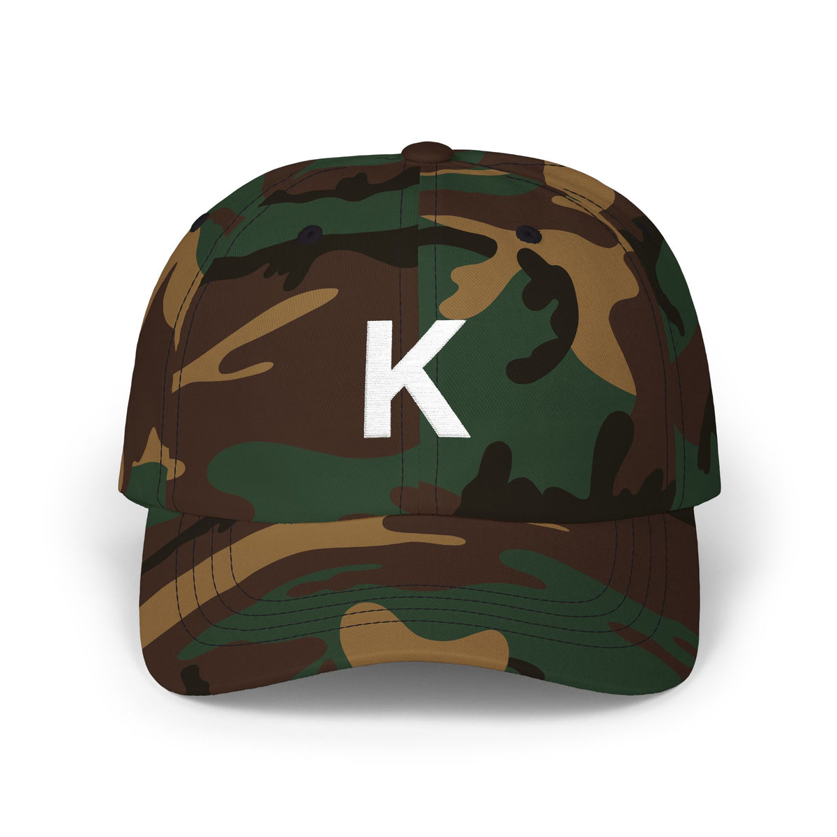 Camouflage K Initial Dad Cap