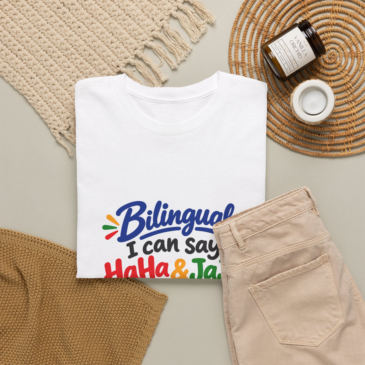 Bilingual I Can Say Haha & Jaja T-Shirt | Funny Language Humor Tee