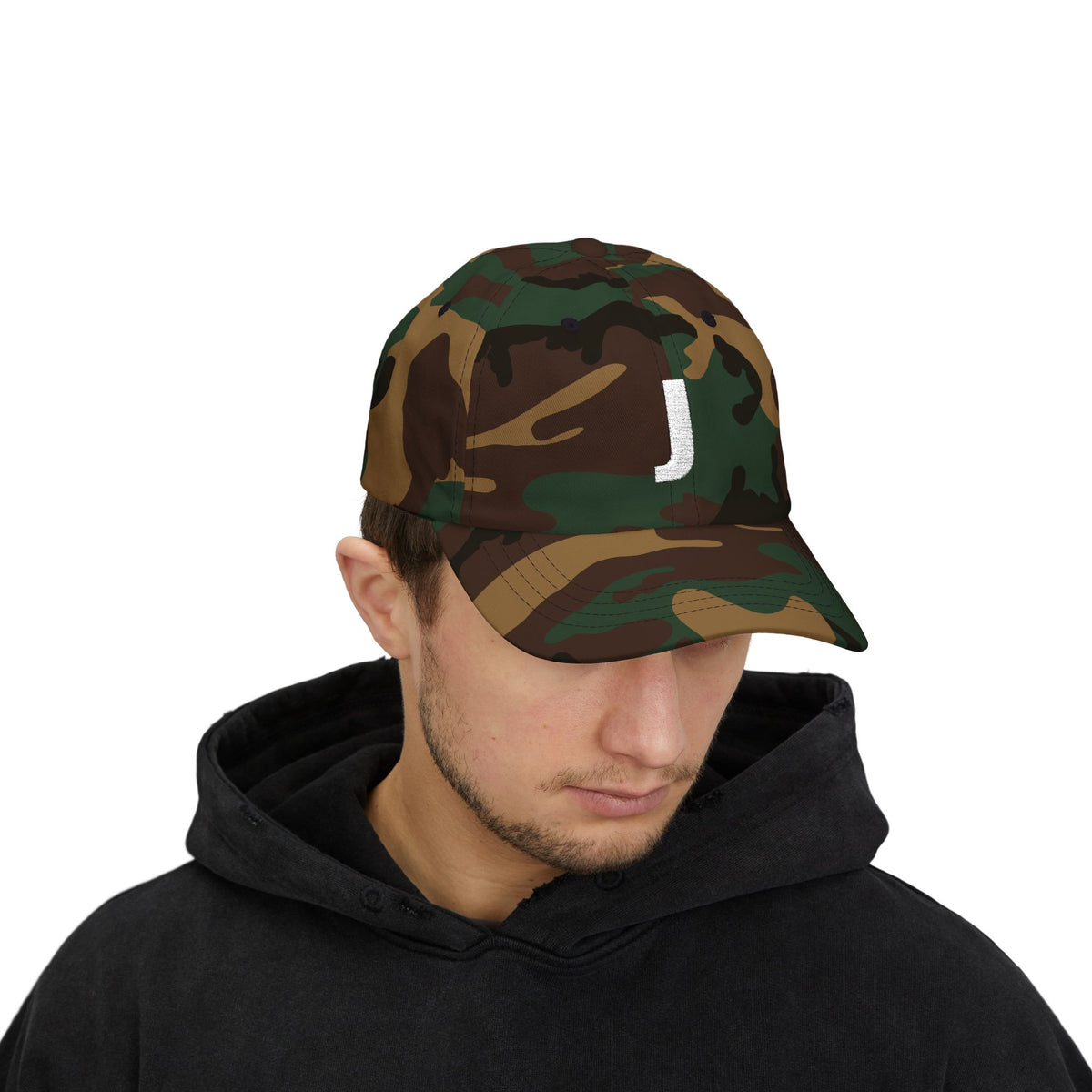 Minimalist Letter J Embroidered Cap