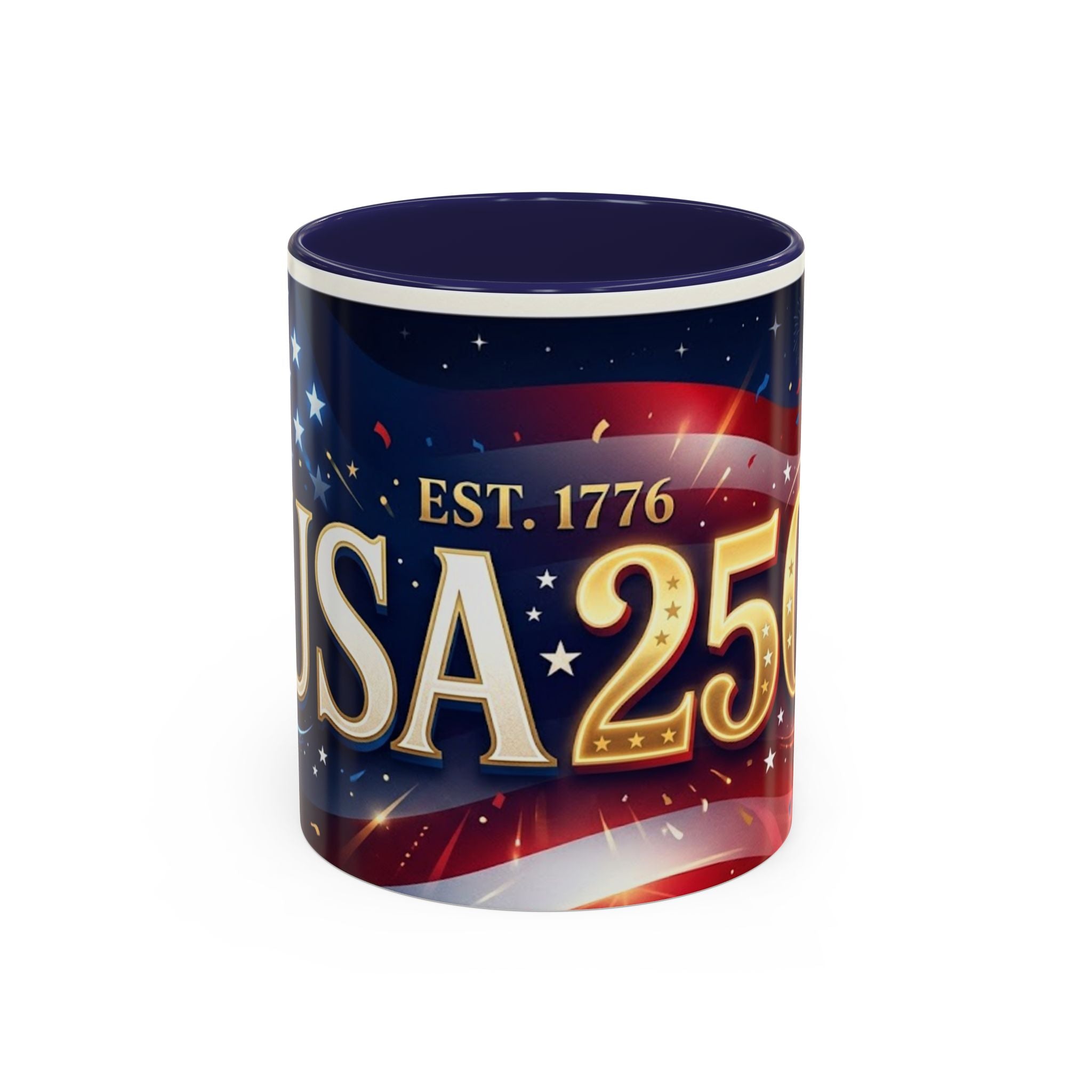 USA 250 Anniversary Coffee Mug | Flag Accent 11oz 15oz