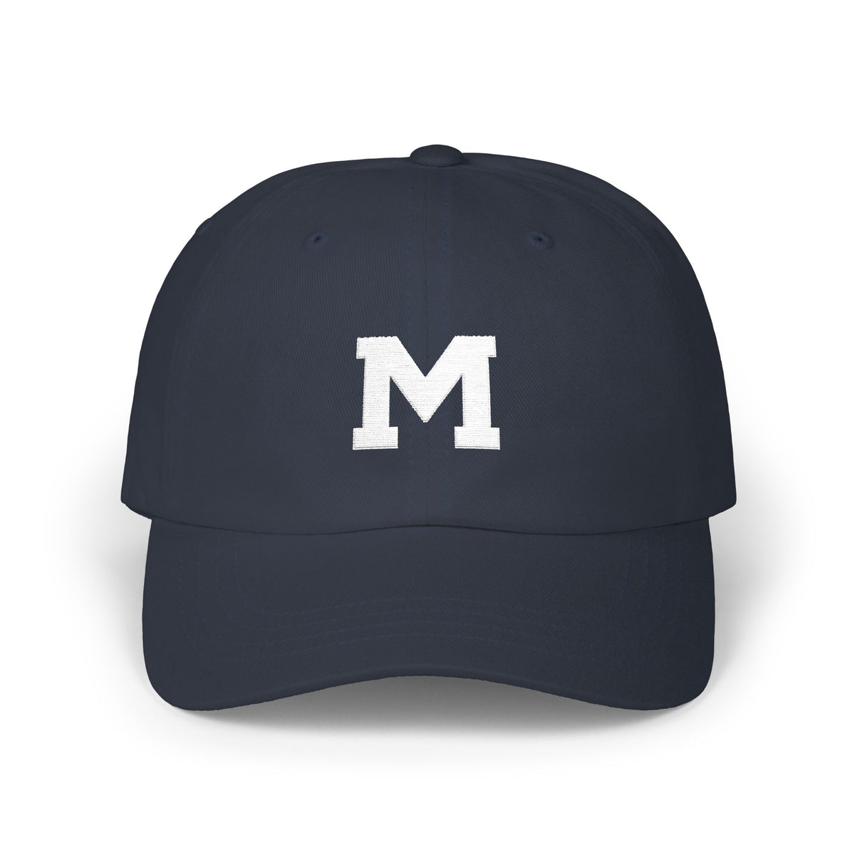 Monogram M Dad Cap — Classic Embroidered Initial Baseball Hat