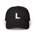 White Letter L Embroidered Cap