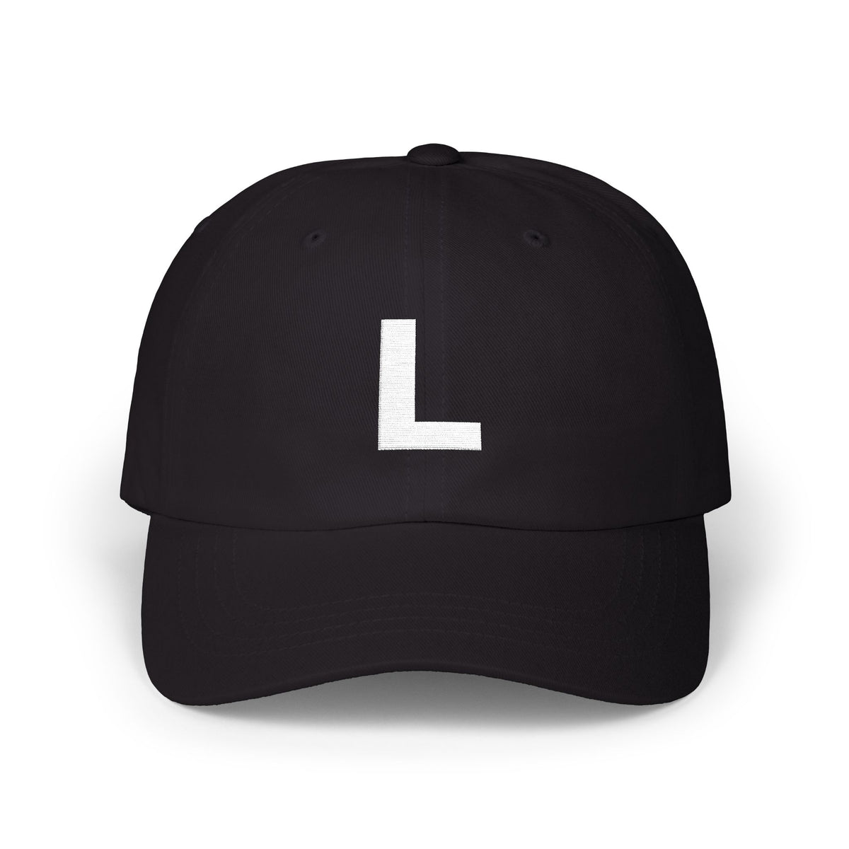 White Letter L Embroidered Cap