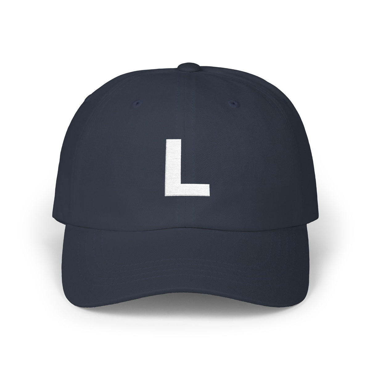 White Letter L Embroidered Cap