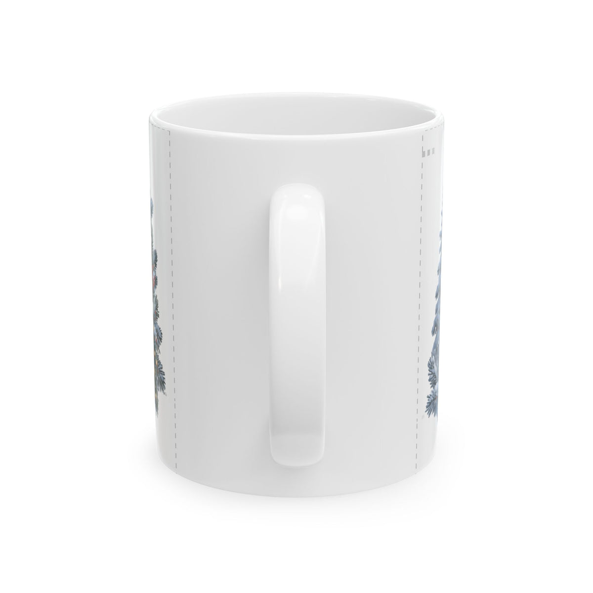 Reindeer in Snowy Village Mug | Winter Night Christmas Scene