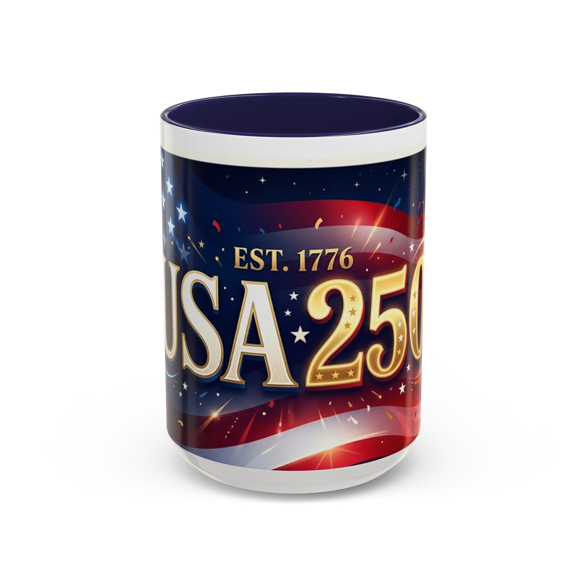 USA 250 Anniversary Coffee Mug | Flag Accent 11oz 15oz