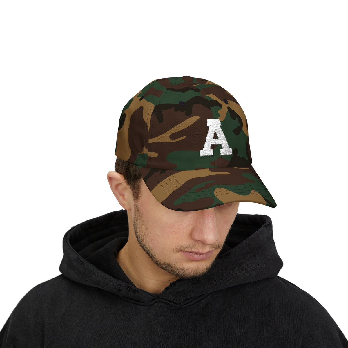 Distressed Letter A Classic Dad Cap | Monogram Baseball Hat, Embroidered Initial