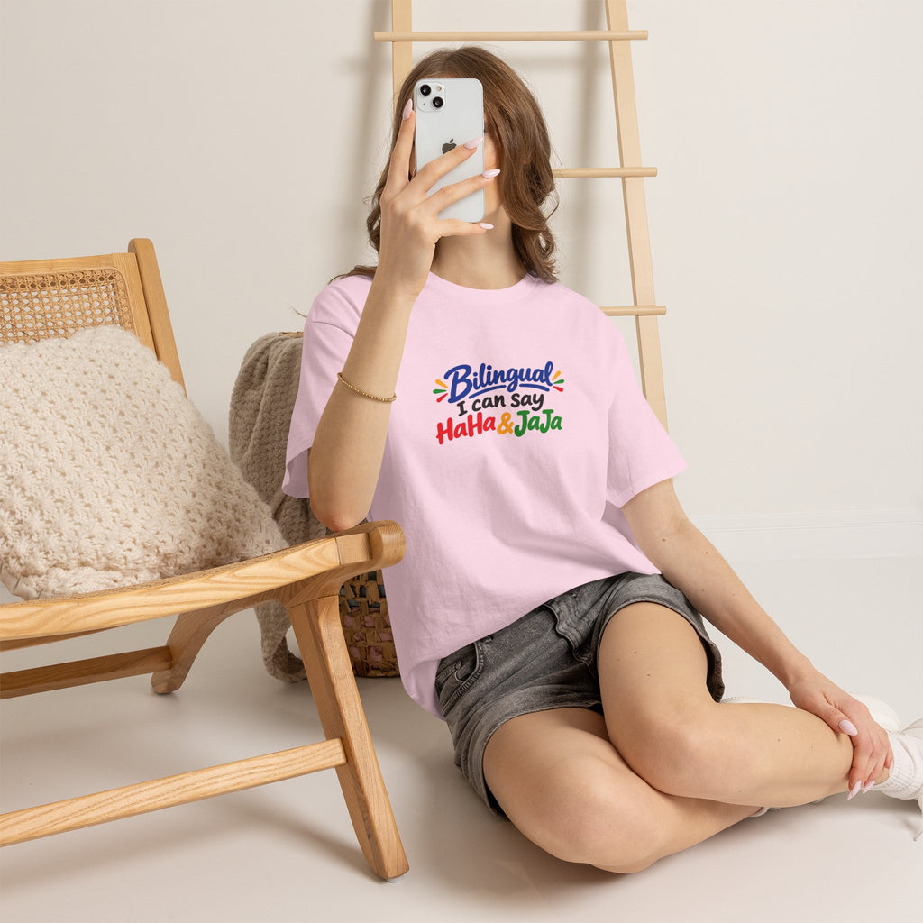 Bilingual I Can Say Haha & Jaja T-Shirt | Funny Language Humor Tee