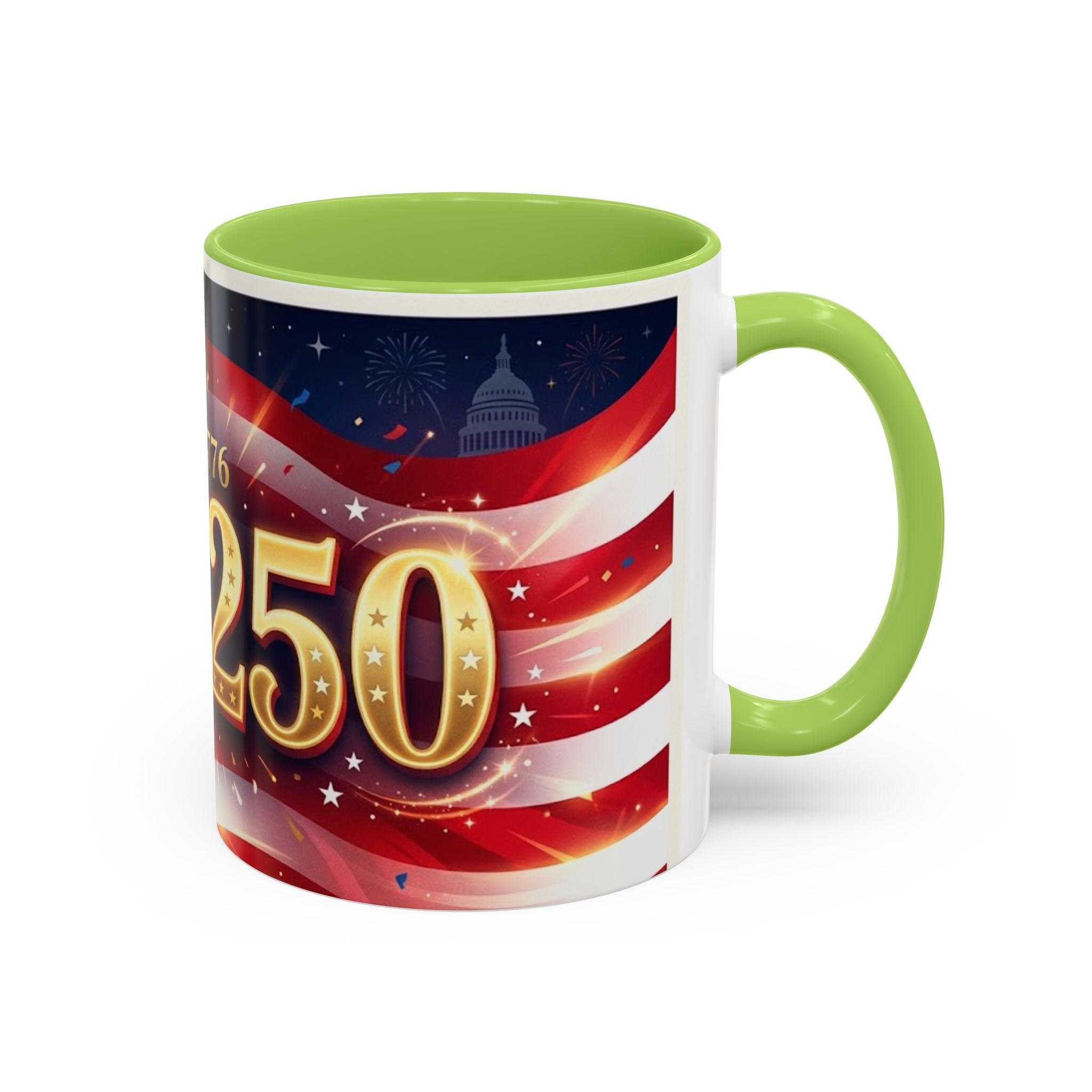 USA 250 Anniversary Coffee Mug | Flag Accent 11oz 15oz