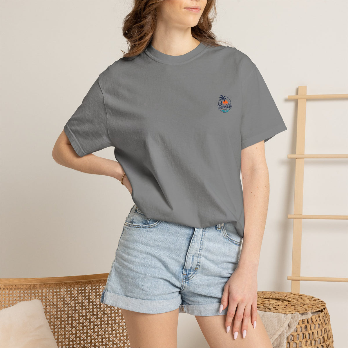 T-Shirt — Sunset Surf Palm Tree Beach Graphic Tee