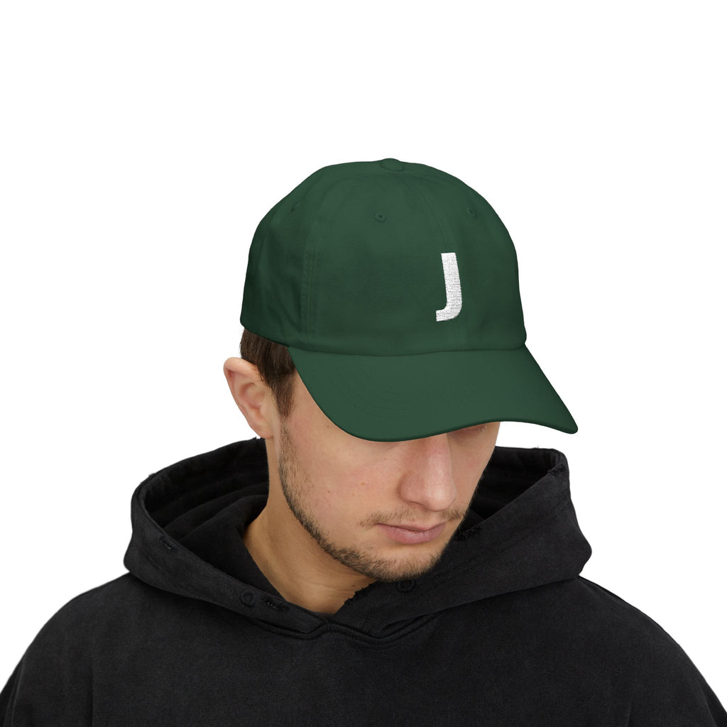 Minimalist Letter J Embroidered Cap