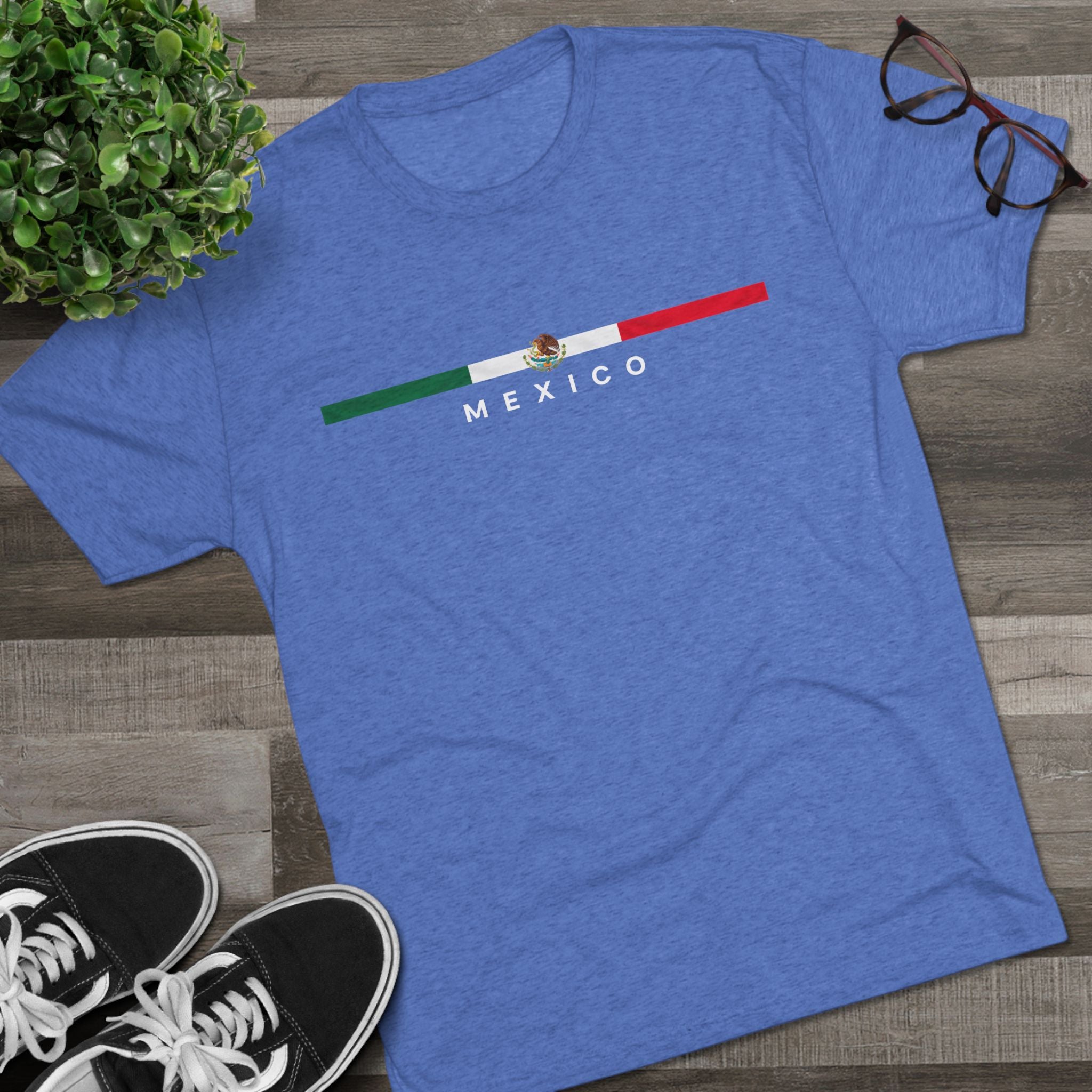 Mexico Flag Stripe T-Shirt – Minimal Mexican Pride Tee