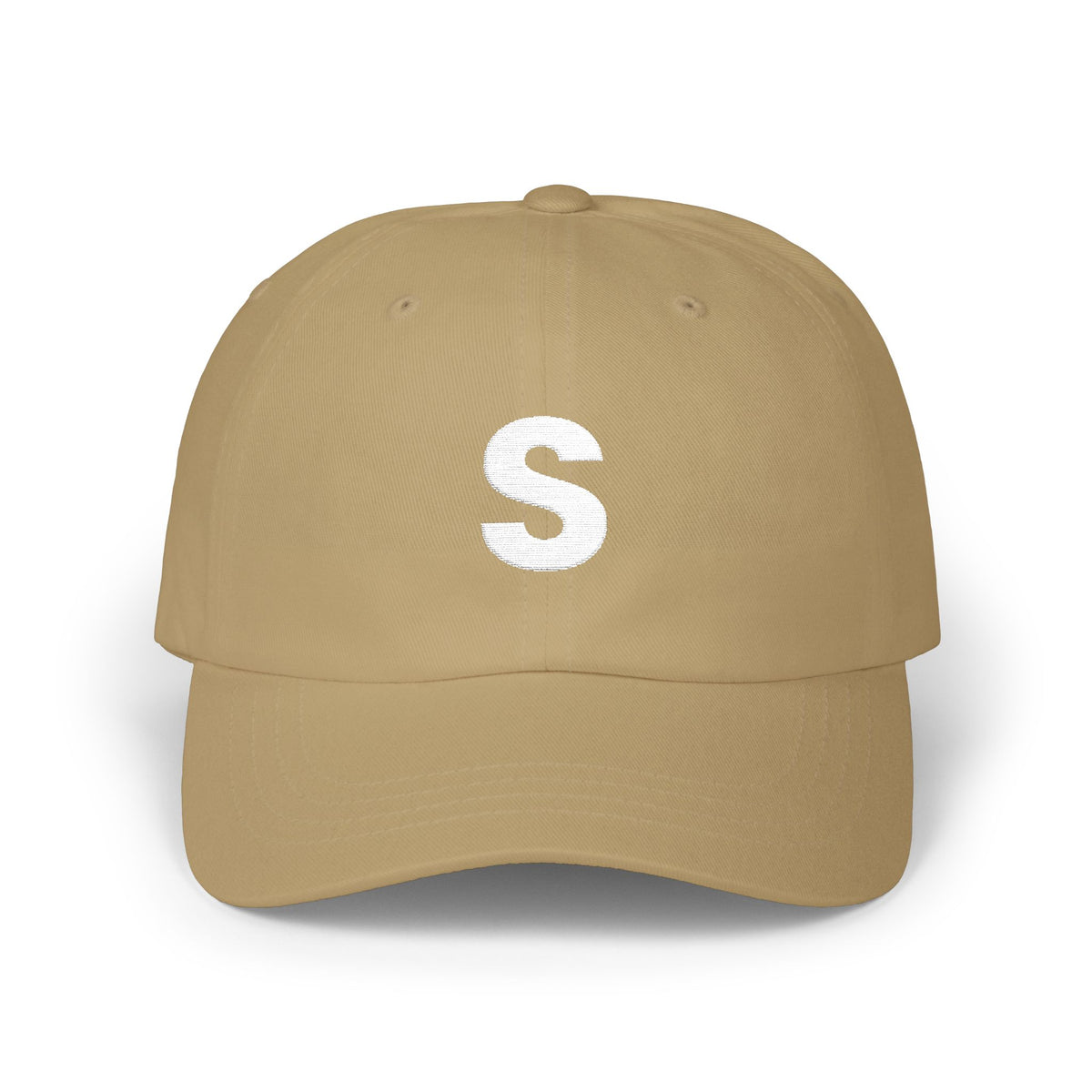 Distressed Letter S Dad Cap | Embroidered Initial Baseball Hat