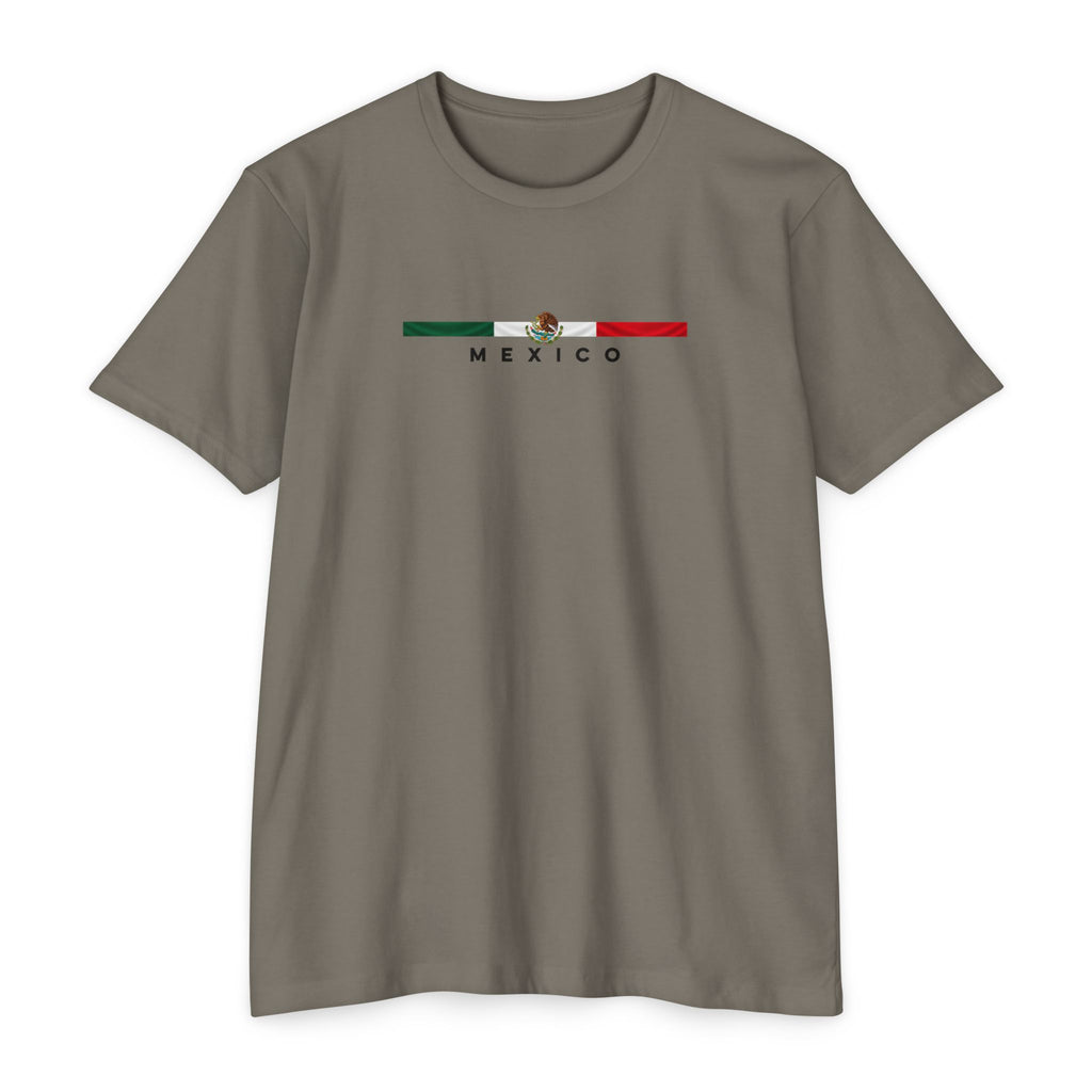 Mexico Flag Stripe T‑Shirt — Minimal Mexican Pride Tee