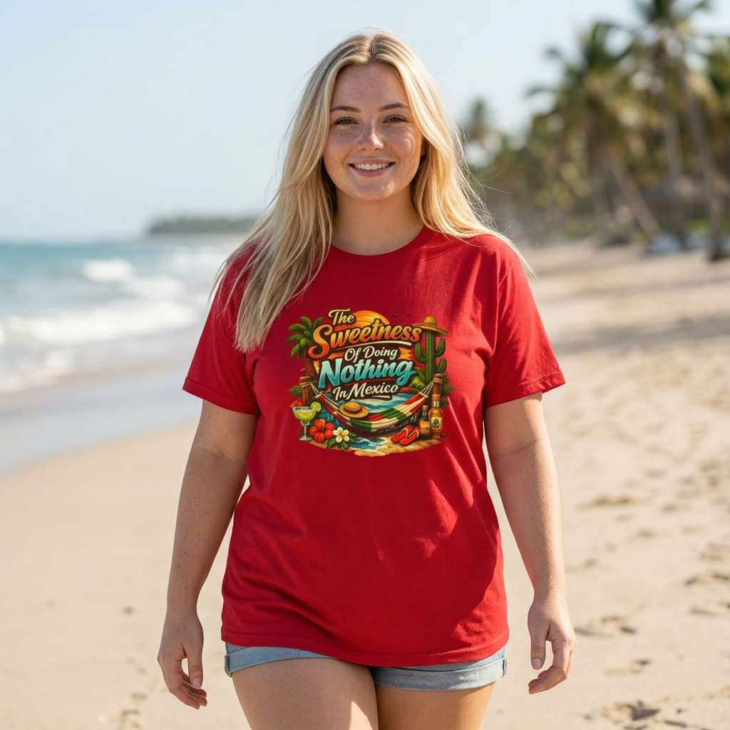 Mexico Vacation T-Shirt — "The Sweetness of Doing Nothing in Mexico" Tropical Graphic Tee