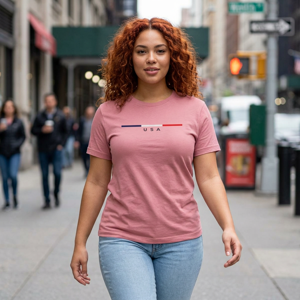 USA Design Stripe Tee