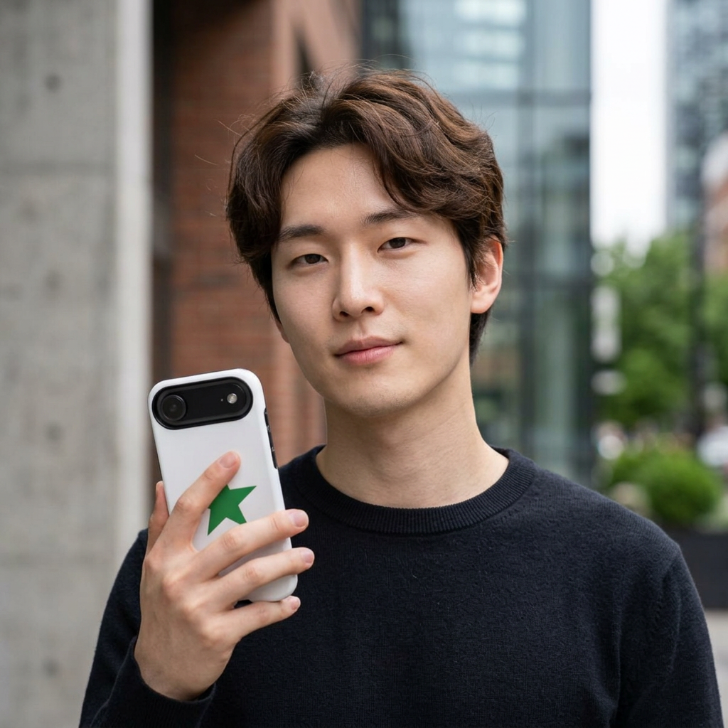 Tough Phone Case — Minimal Green Star Protective Cover