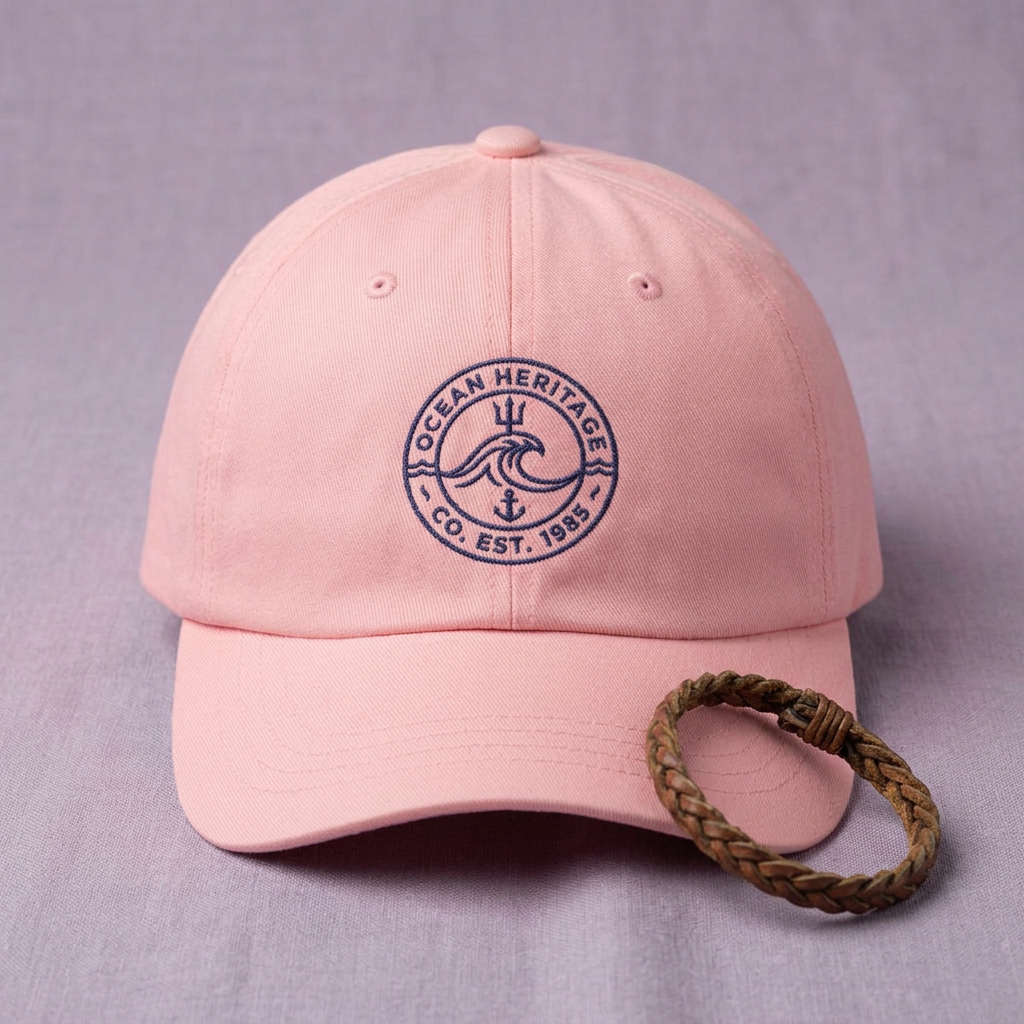 Ocean Heritage wave logo Cap | embroidered nautical dad hat