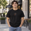 Retro Peace Sign T-Shirt | Small Chest Graphic, 70s Vibe