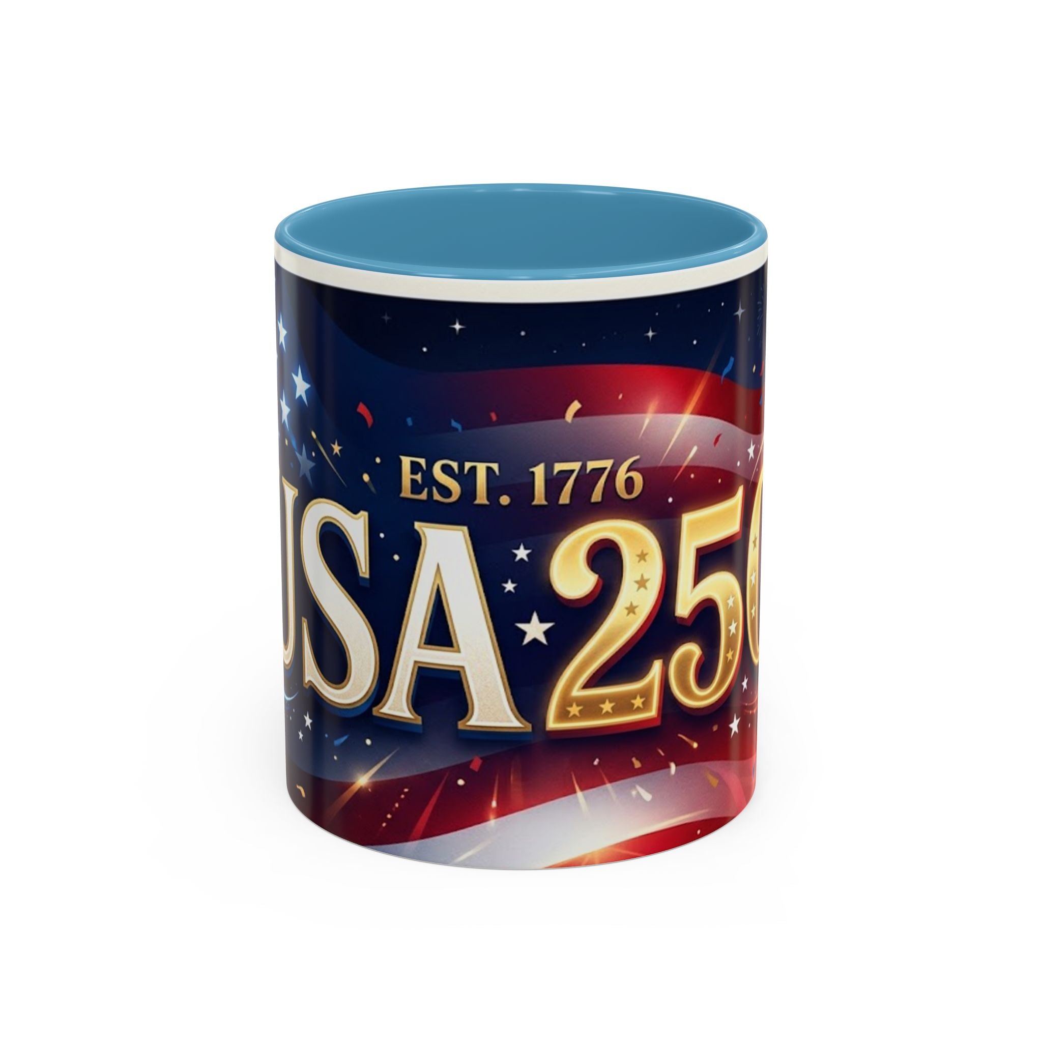 USA 250 Anniversary Coffee Mug | Flag Accent 11oz 15oz