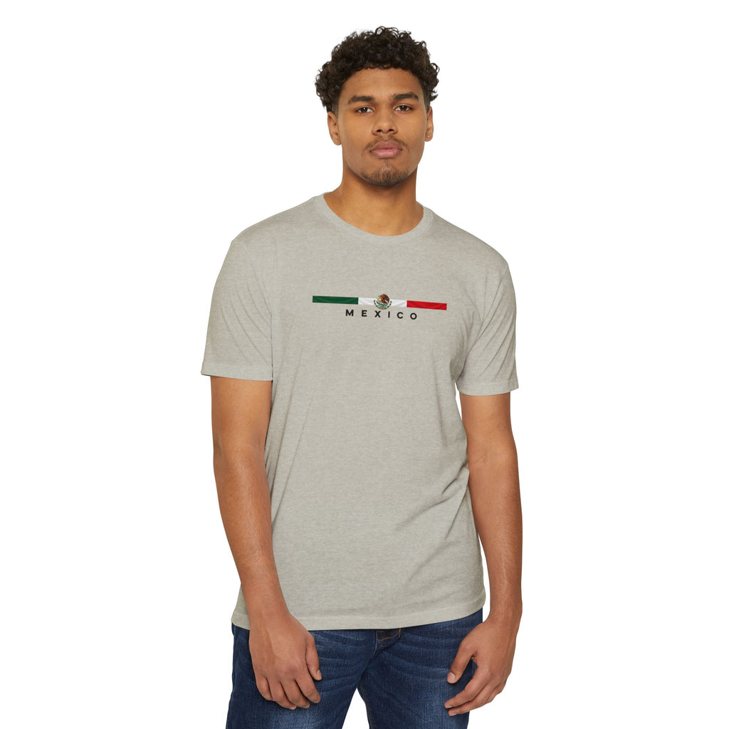 Mexico Flag Stripe T‑Shirt — Minimal Mexican Pride Tee