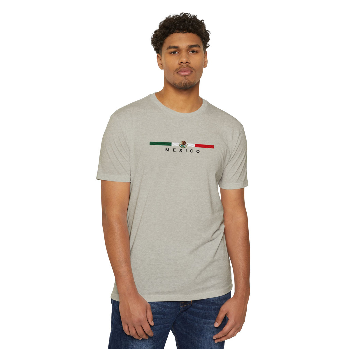 Mexico Flag Stripe T‑Shirt — Minimal Mexican Pride Tee