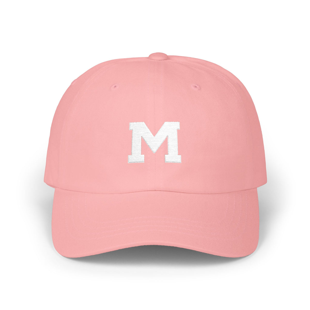 Monogram M Dad Cap — Classic Embroidered Initial Baseball Hat