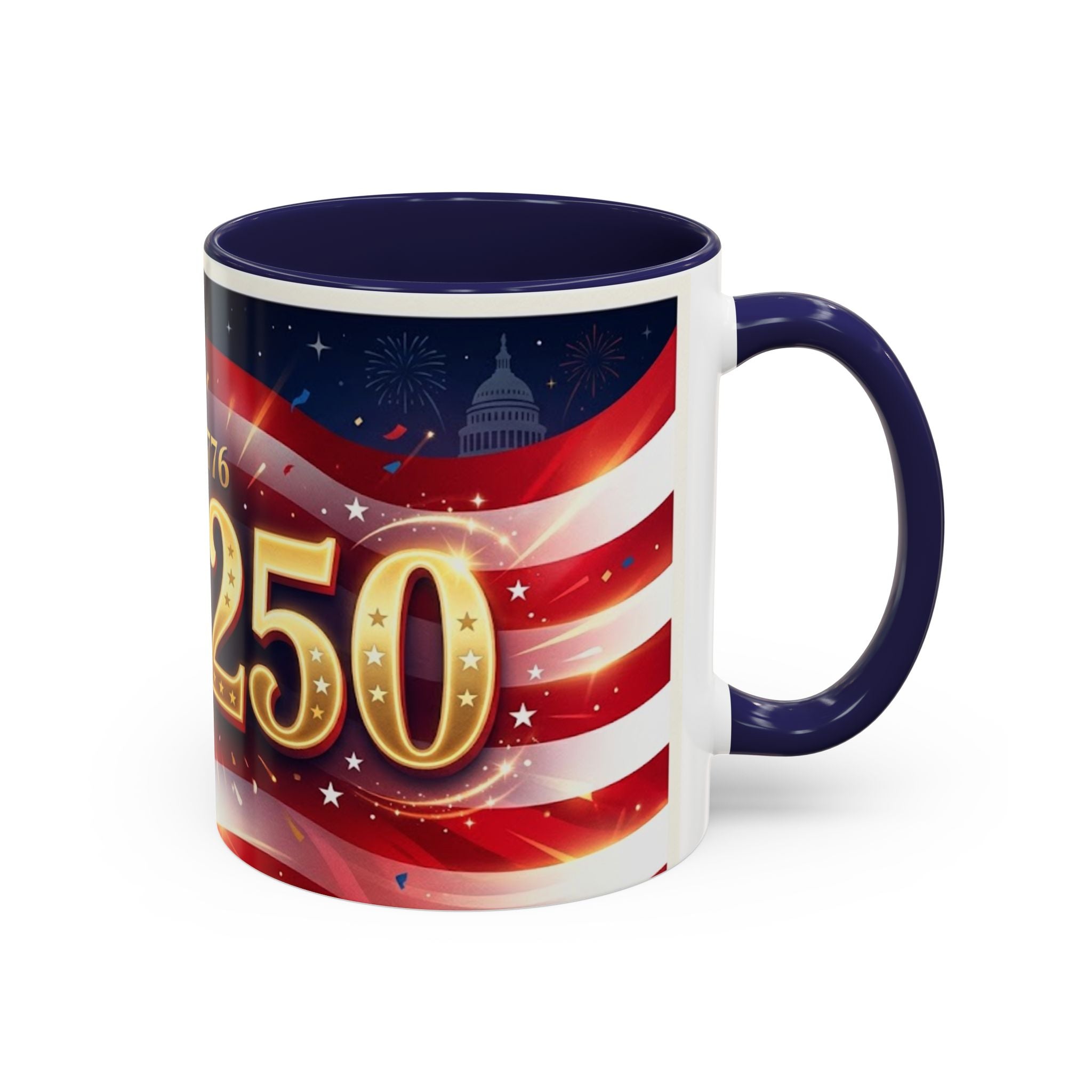 USA 250 Anniversary Coffee Mug | Flag Accent 11oz 15oz