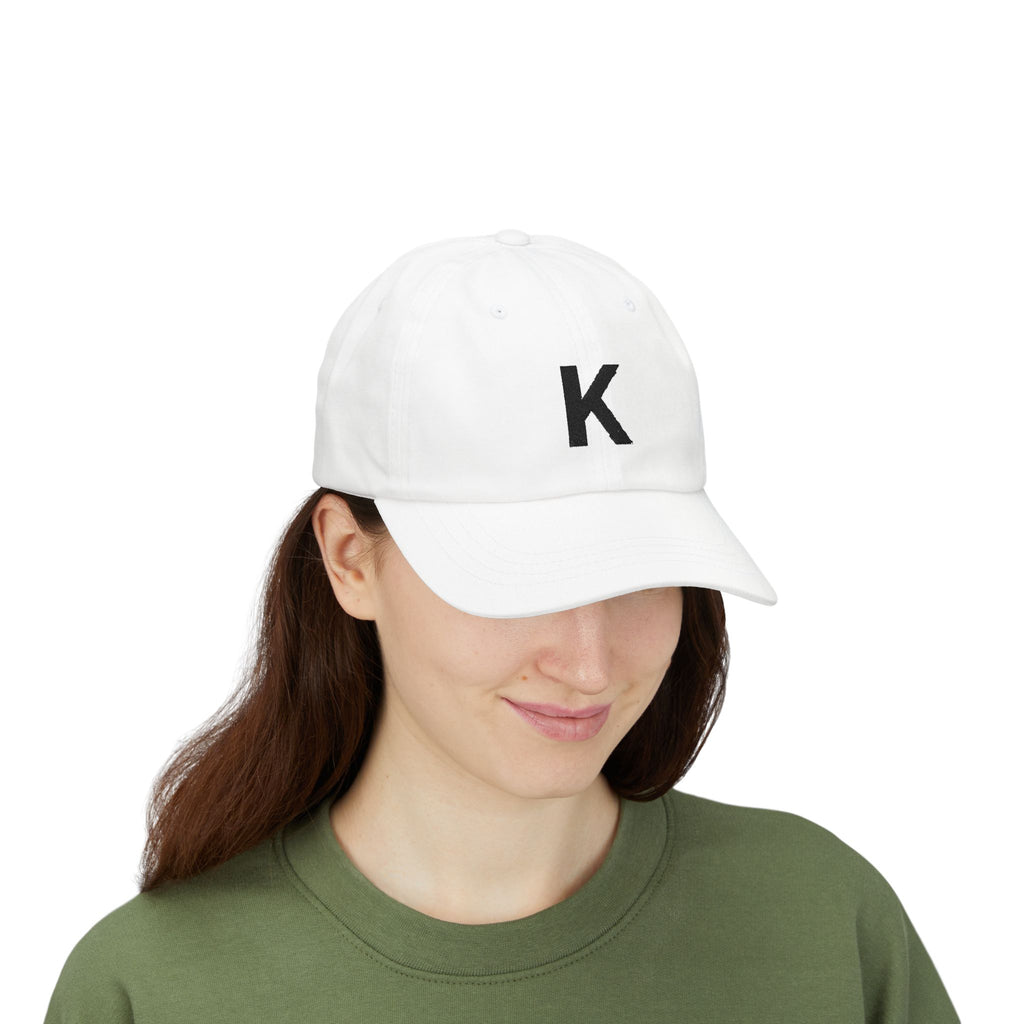Black Letter K Embroidered Cap