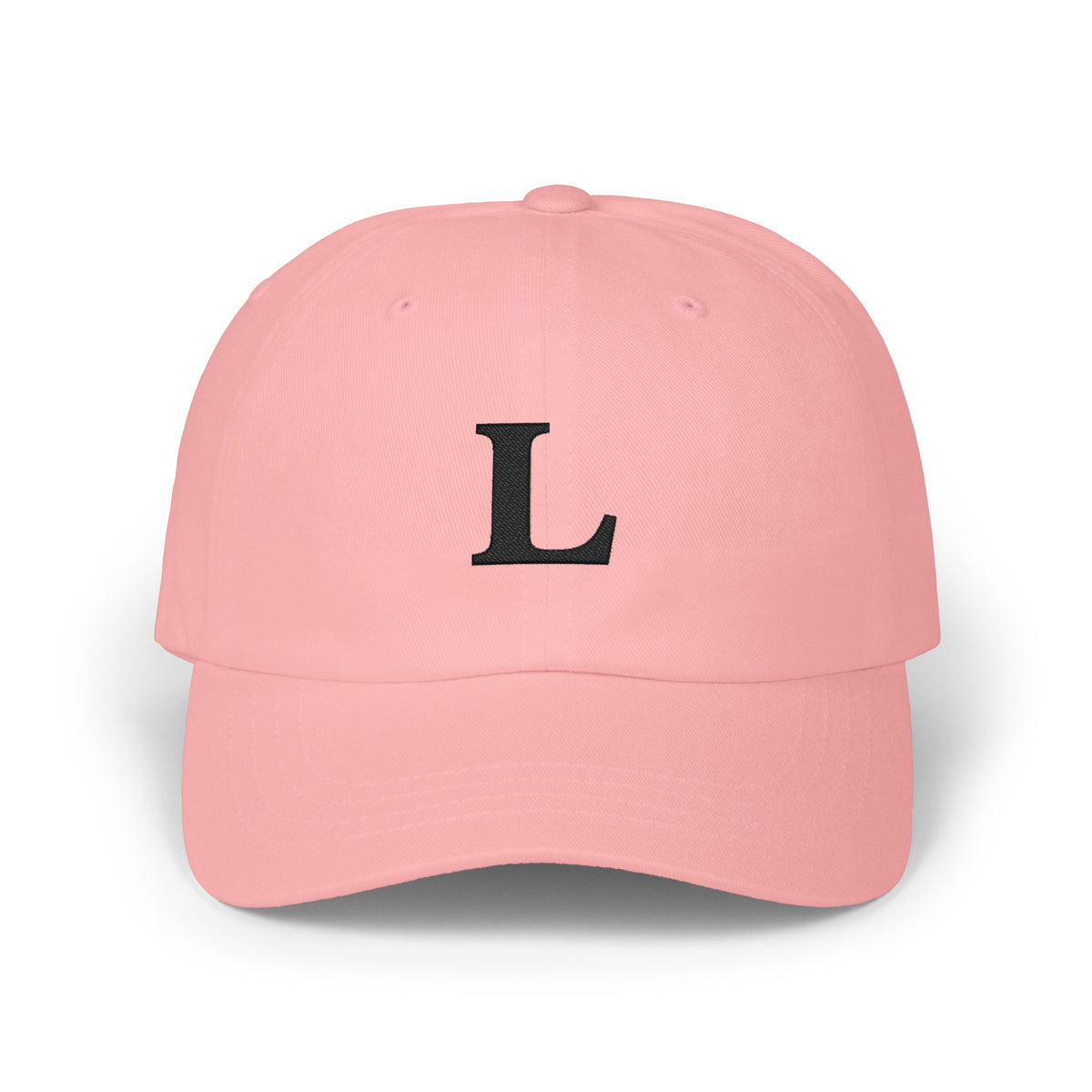 Black Letter L Embroidered Cap